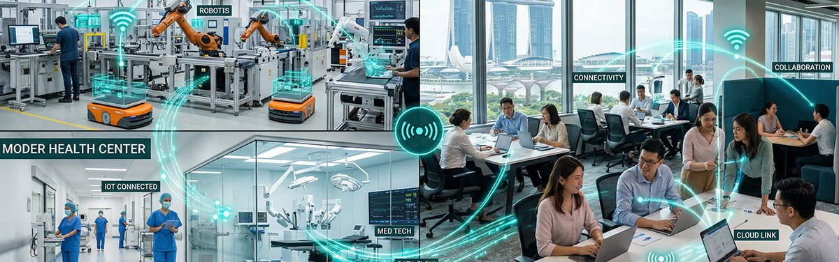 Wi-Fi 7 enterprise use cases across manufacturing, healthcare, and smart offices