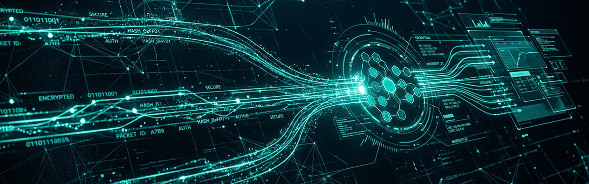 Harvest now decrypt later quantum cybersecurity threat illustration