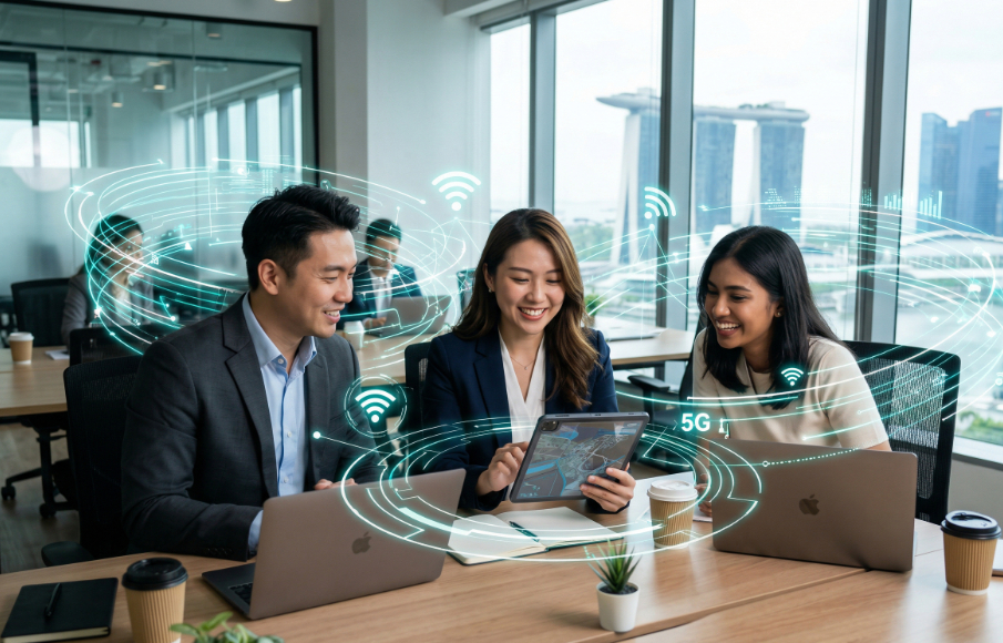 SPTel Wi-Fi 7 vs 5G connectivity solutions for Singapore businesses