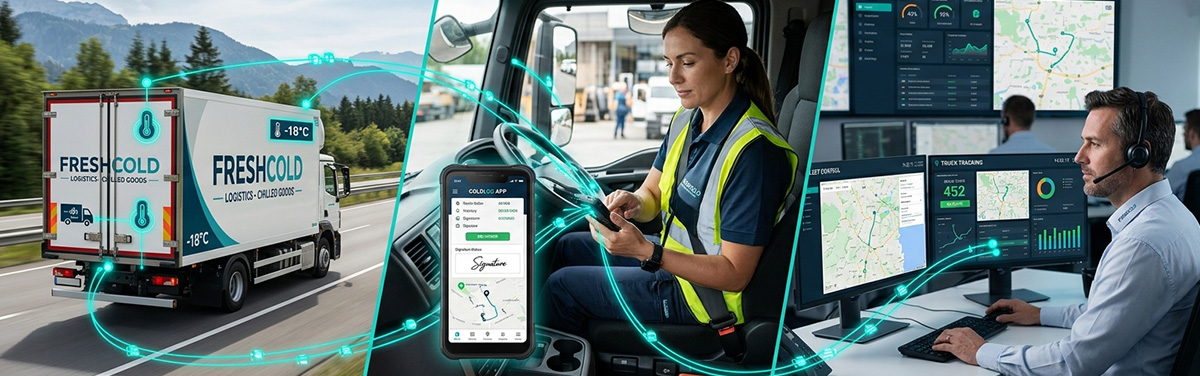 Fleet management use cases including cold chain logistics, real-time delivery tracking and operations monitoring