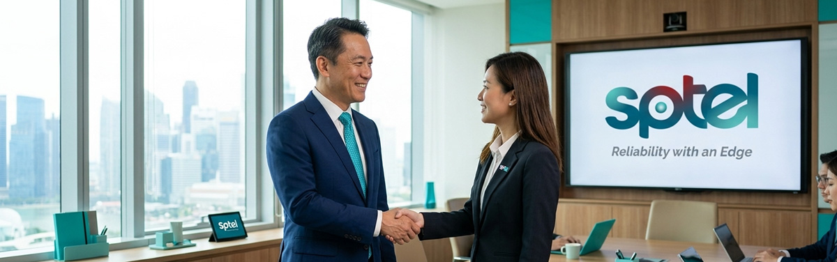 Singapore business owner choosing SPTel business broadband plan