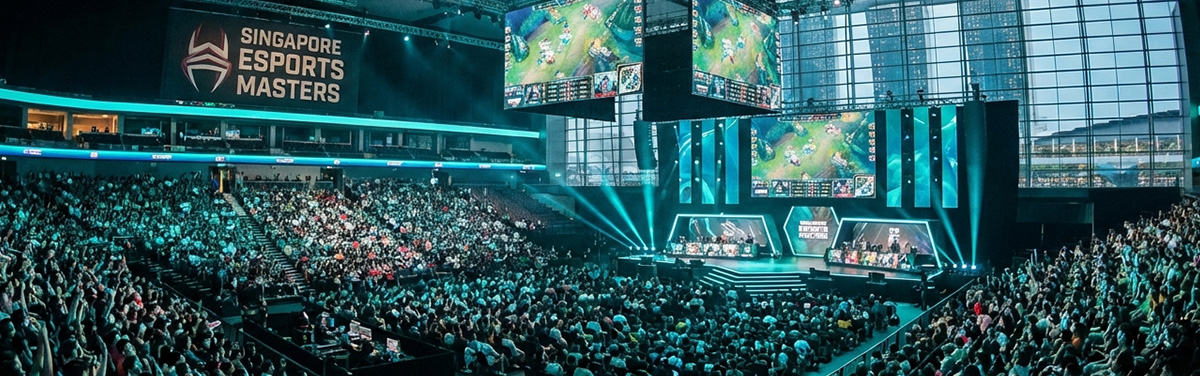 Esports tournament venue powered by SPTel enterprise connectivity in Singapore