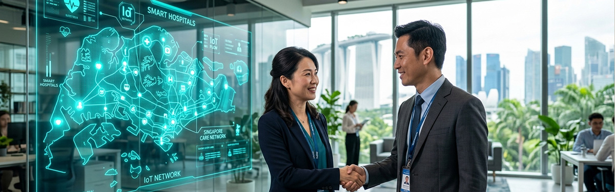 Healthcare solutions provider and system integrator partnering with SPTel's IoT solutions in Singapore